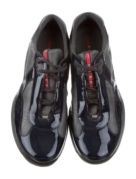 Prada patent leather sneakers